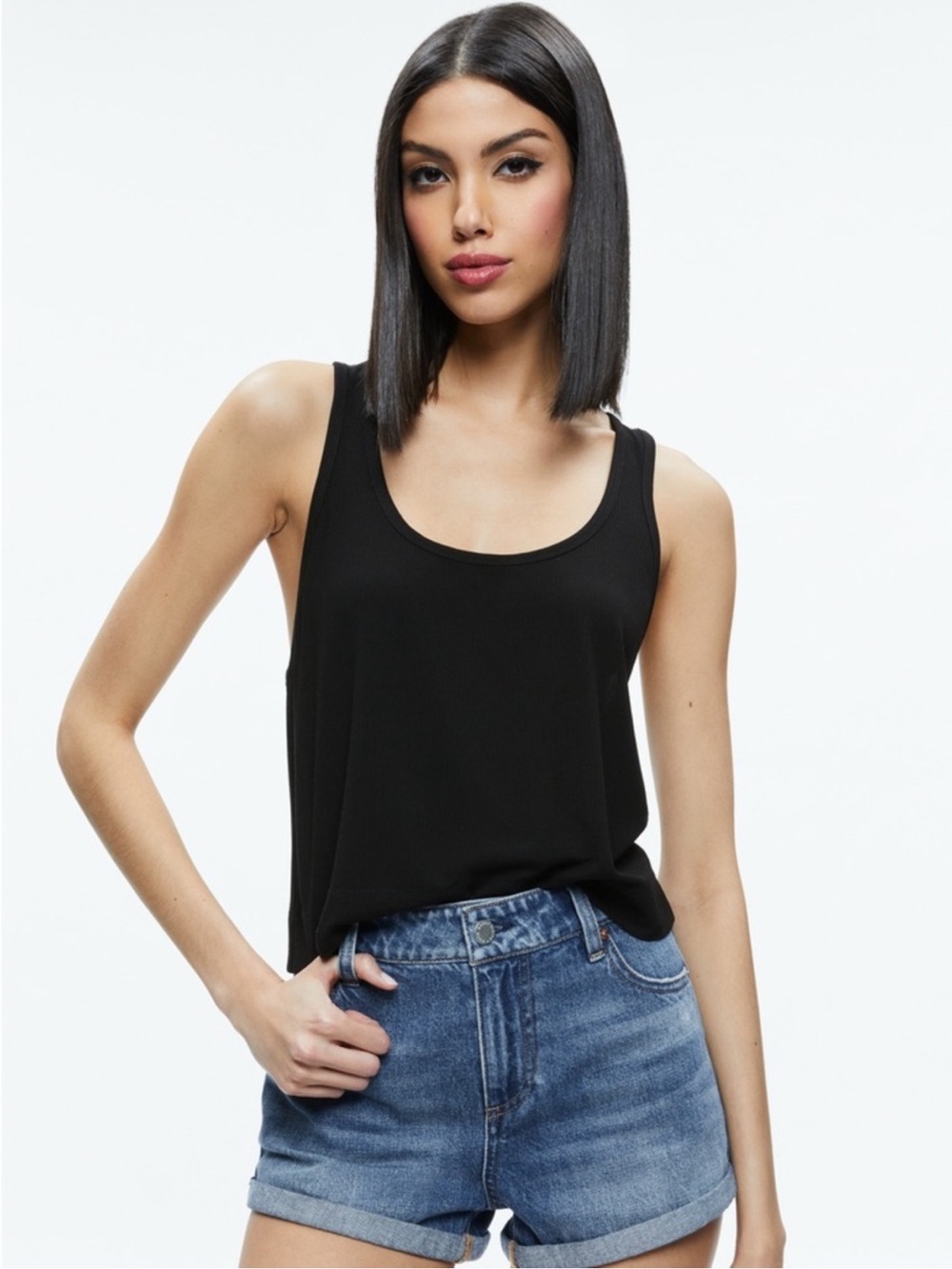Alice + Olivia Black Tank Top XS
